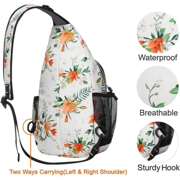 MOSISO Sling Backpack, Multipurpose Hiking Daypack Rope Crossbody Shoulder Bag main image 5
